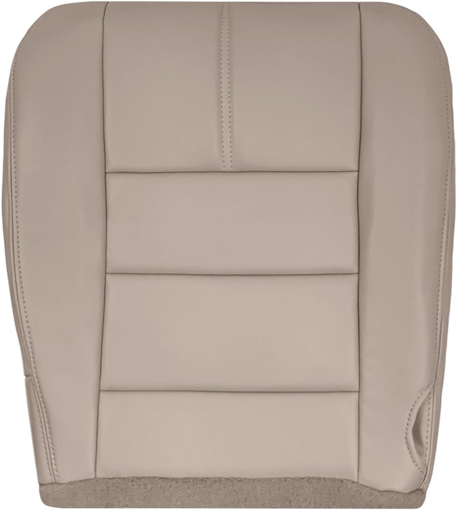 Auto Seat Replacement, Compatible with 2008 2009 2010 Ford F250 F350 F450 Lariat Crew Cab Leather Passenger Bottom Seat Cover Replacement in Camel Tan (Leather Passenger Bottom)