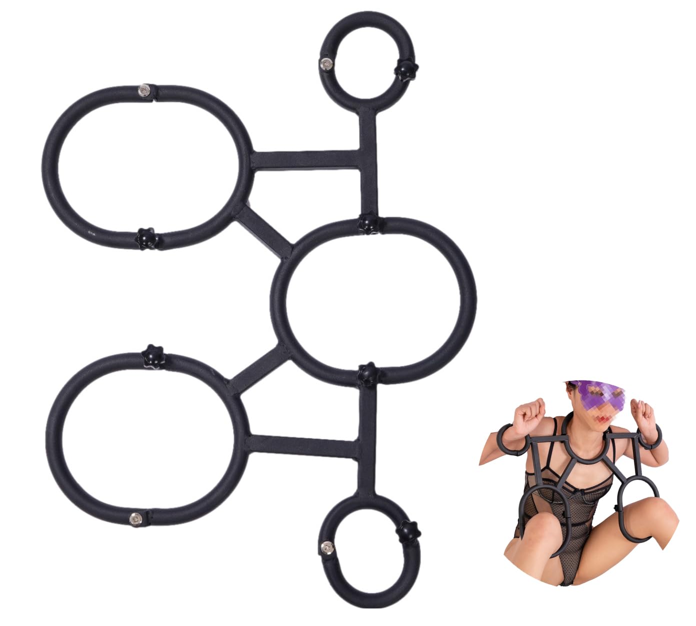 Integriertes BDSM Fesselgestell Handschellen Fesseln Halsband Sex Bett Set Bondage Sklaven Sexspielzeug SM Spiel Spreizstange ZYDHHP Bestrafung Folter Pranger Strafbock Sexmöbel