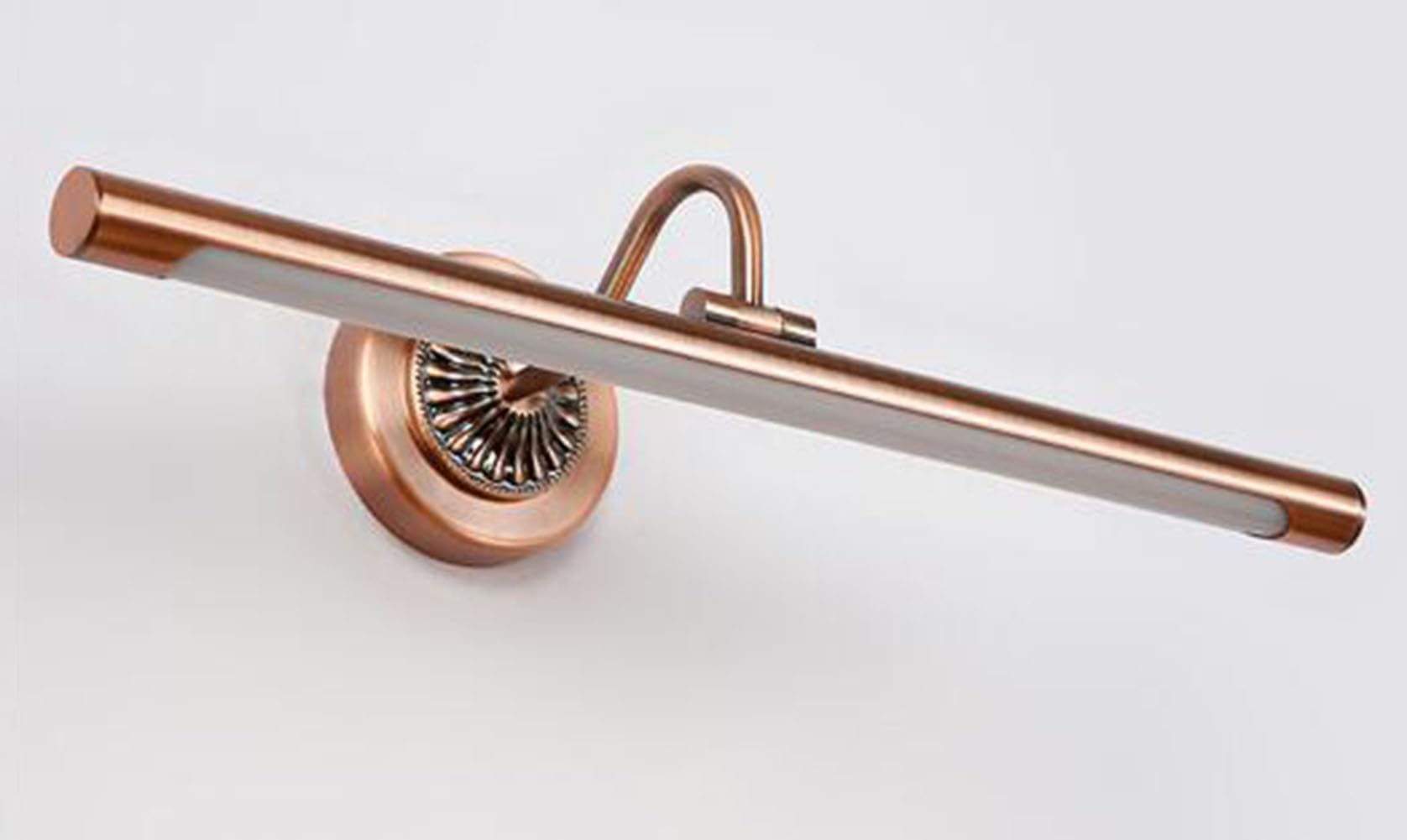Lampada da Tavolo Vintage a LED Bagno Luce Specchio Metallo Ruotabile a 180° Applique Antico Impermeabile Dimmerabile 3000k/4500k/6000k Lampada da Parete Orientabile Arco Braccio Luce Immagine