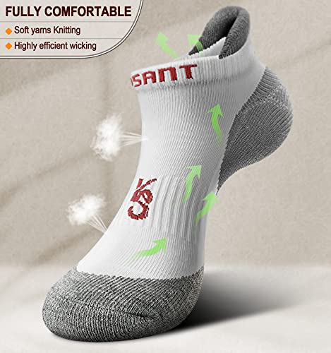 Image of BULLIANT Socks For Women 6Pairs-Womens Athletic Ankle Socks No Show Cushioned for Walking Running-Compression Arch Support