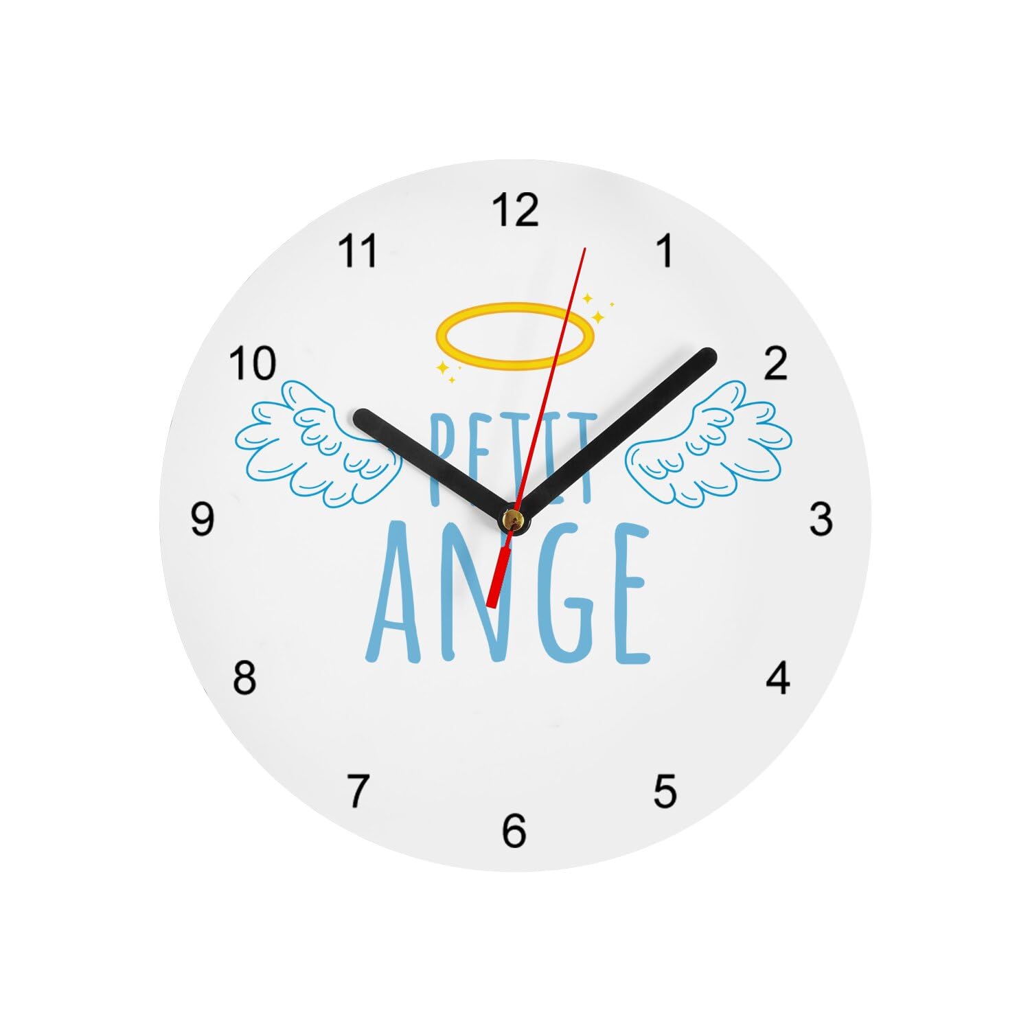 Horloge en Verre Petit Ange Mignon : Cadeau Idéal de Naissance et Baptême