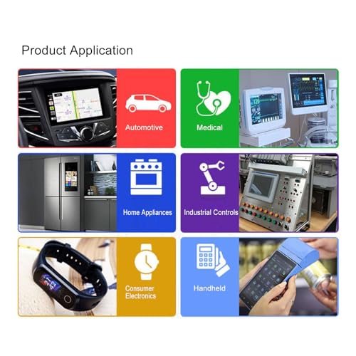 7 Inch LCD Display Module, 800x480 High Resolution Screen Display Module with 50 Pin RGB Interface for Home Appliance, Widely Used in Industrial Control Systems