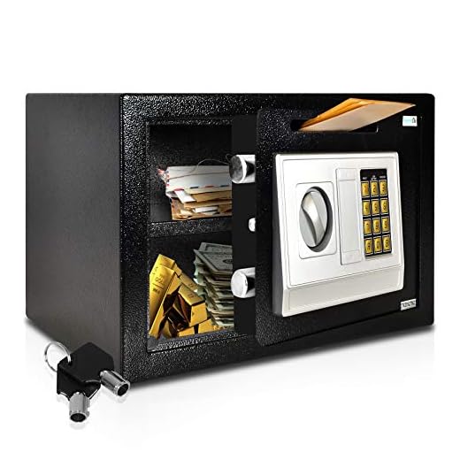 SereneLife Drop Box Safe Box | Safes & Lock Boxes | Front Loading Safe Cash Vault Drop Lock | Safe Security Box | Digital Safe Box | Money Safe Box | Steel Alloy Drop Safe Includes Keys (SLSFE342)