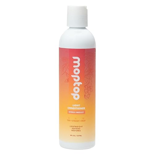 Miniatura 1 de MopTop Acondicionador ligero, ondulado, rizos sueltos, fino, liso, tratado con color y crema hidratante natural para el cabello, hecho con aloe,