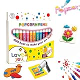 jiejack Puffy Popcorn Pens, 12 Stück, 3D Relief Kunststift