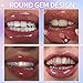 Lovamis Tooth Gem Kit – High-Shine Crystal Tooth Gems, Safe & Long-Lasting Adhesive, Complete Dental Jewelry Starter Kit for Salon & Personal Use (Round kit)