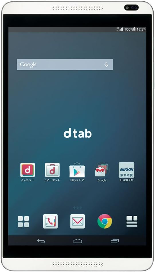 【整備済み品】HUAWEI dtab d-01G docomo シルバー 画面サイズ：8インチ 画面解像度：800x1280 ストレージ容量：16GB メモリ容量：1GB CPU：Hisilicon Kirin 910/1.6GHｚ (整備済み品)