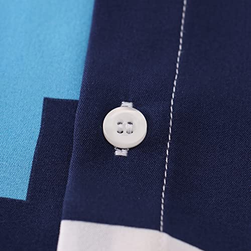 Boys Short Sleeve Button Down Shirt,Lightweight Casual Summer Print Dress Shirt Tops4