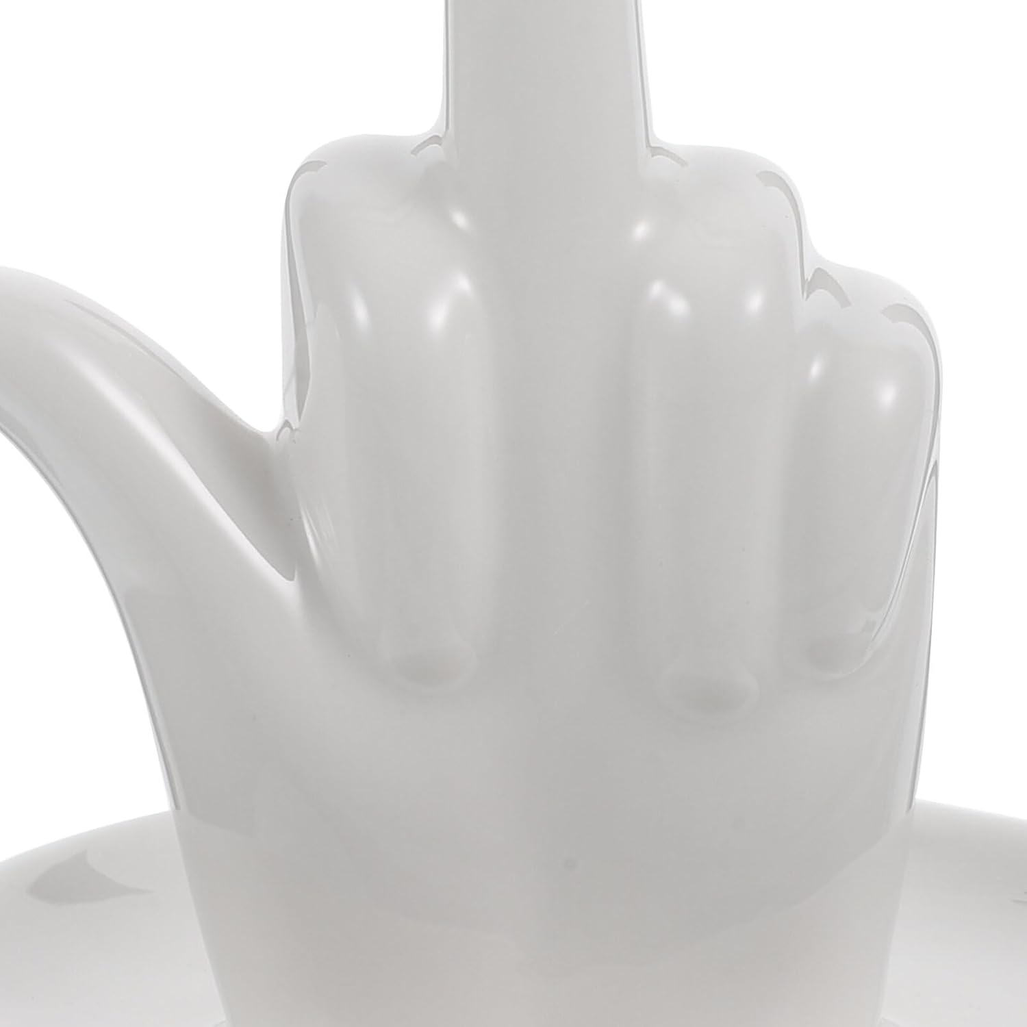 PRETYZOOM Hand Ring Holder Ceramic Jewelry Holder Dish Trinket Tray for Necklace Earrings Engagement Wedding Party Desktop Organizer 4.52 x 3.93 x 3.93 Inches