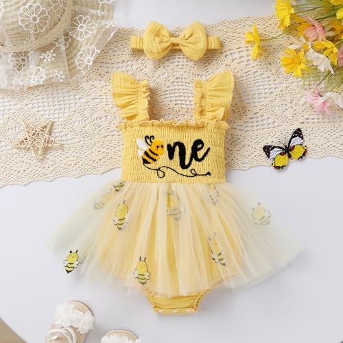 Baby Girl Sleeveless 1st Birthday Romper Dress Cake Smash Tulle Bodysuit One Year Old Strawberry Outfit with Headband2