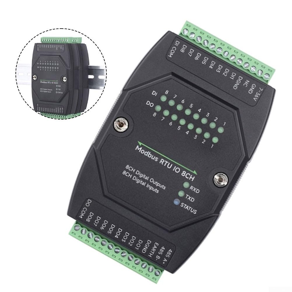 Módulo IO de 8 canales CC 7-36 V para modbus para carril DIN rtu de 8