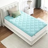 Novilla Cooling Mattress Topper Twin Size,Mattress Pad with Deep Pocket for 8-21' Mattress,Soft Mattress Cover for Back Pain Relief,3D+7D Down Alternative Bed Topper for Hot Sleepers