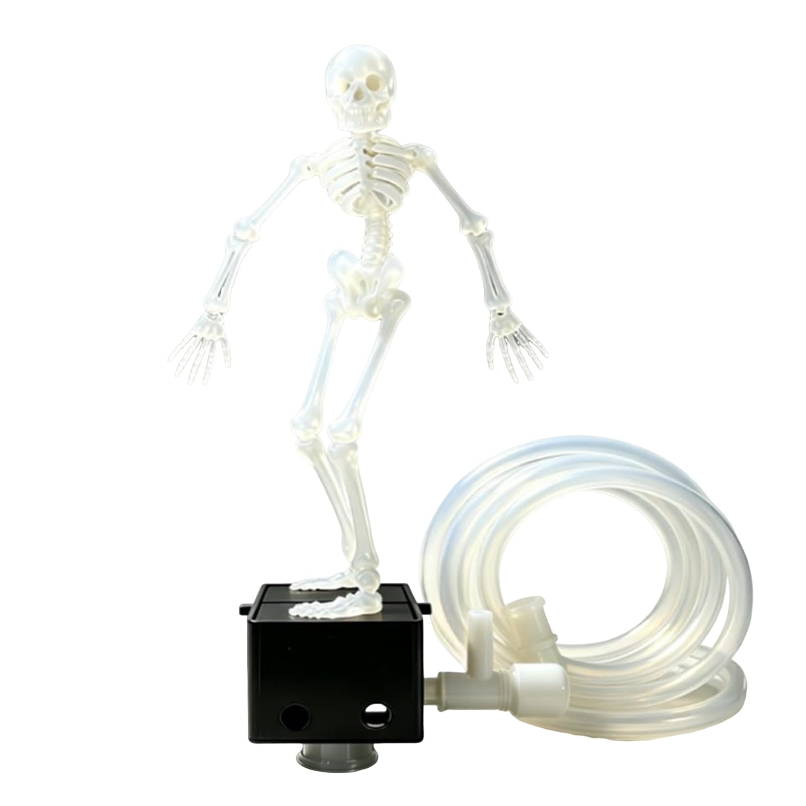 pidodou Halloween Aquarium Skeleton Ornament Bubble Driven Fish Tank Decor