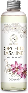 Reed Diffuser Refill Orchid-Jasmine 6.8 Fl Oz - Scented Diffuser Refill - Long Lasting Home Fragrance - Room Diffuser Refill - Home Fragrance - Room Freshener - Air Freshener - Floral Scent