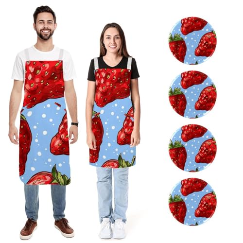 Tablier de cuisine à poches pour homme et femme afin de cuisiner sans taches
