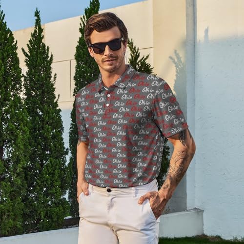 Camiseta Polo para Hombre, de Manga Corta, con Diseño Divertido para Golf, Estilo Hawaiano miniatura 2
