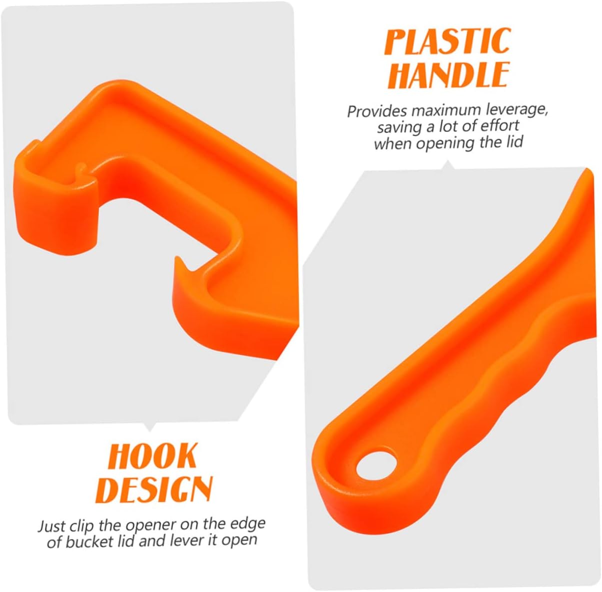 10pcs Bucket Lid Opener Tool Sturdy Plastic Gallon Barrel Opener for Paint Pail