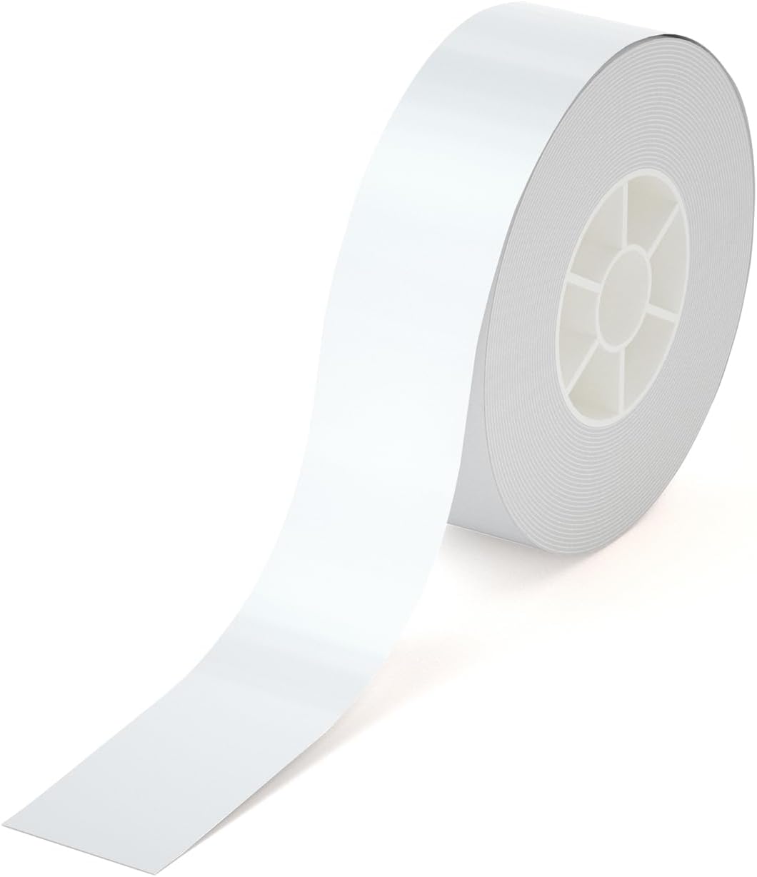 Qutie Label Maker Tape, Waterproof DIY Self-Adhesive Labels, 15mmx4M Compatible for Qutie Label Printer, Suitable for Name Price Shelf Life Classification Labels - 4M Long/Roll (White)