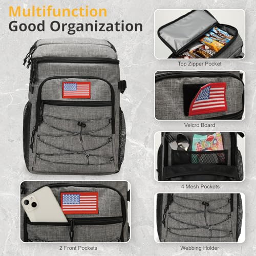 Image of 25L Insulated Cooler Backpack Water-Resistant Molle Cooler Bag for Camping