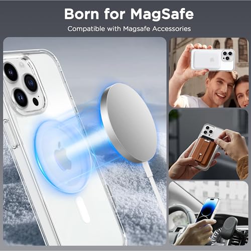 Image of CACOE Magnetic Case for iPhone 14 Pro 6.1 inch, Clear