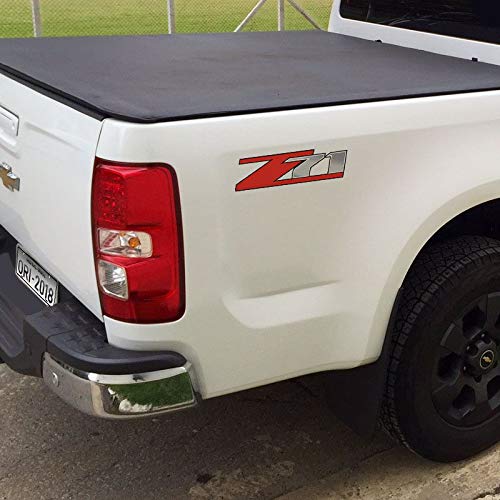 Par De Adesivos Z71 S10 Emblema Vermelho