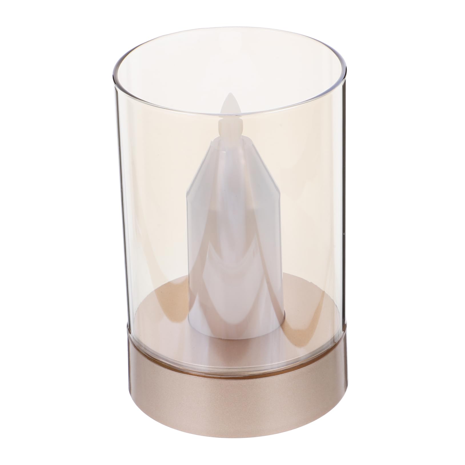Hemobllo Luce Notturna Decorativa a Candela LED da Tavolo in Vetro