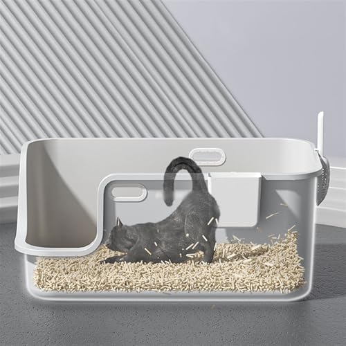 Arenero abierto para gato, grande, lados altos, 82x47x35 cm miniatura 5