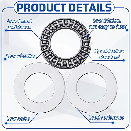 Therwen 20 Sets Thrust Needle Roller Bearings Axk2035 Needle Roller Bearing With Washers 35Mm Od Small Thrust Bearing For Automotive, Marine, Aviation #TOP2