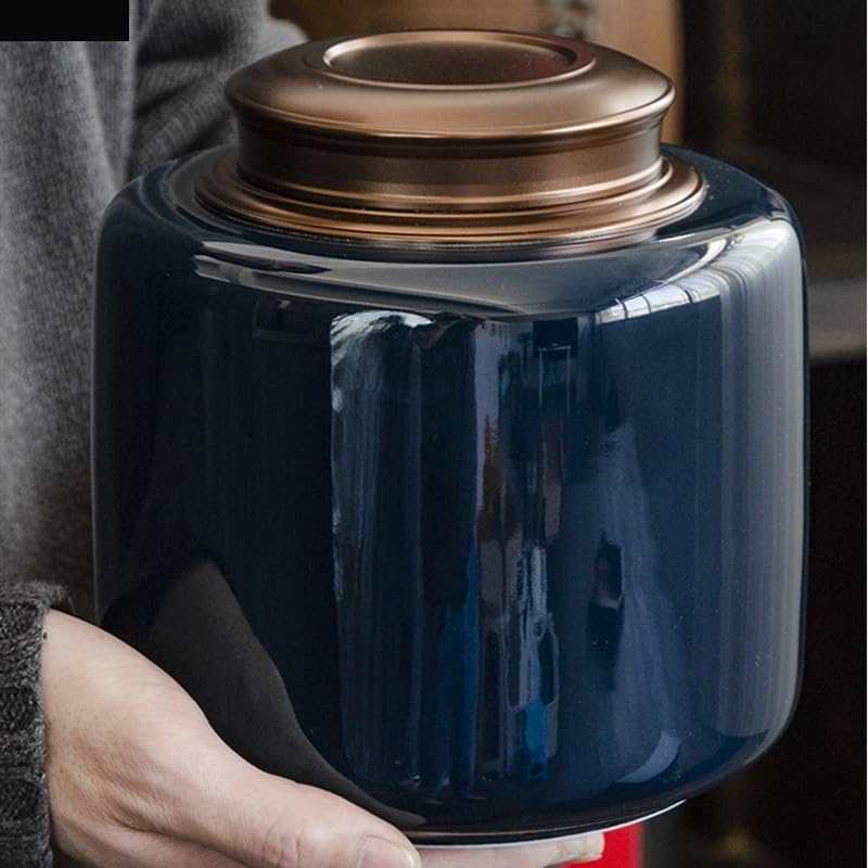 Ceramiczny słoik na żywność ceramiczny pojemnik na herbatę metalowa pokrywa zamknięty słoik duży pojemnik na herbatę pojemnik na herbatę organizer do przechowywania zbiornik na herbatę puszka