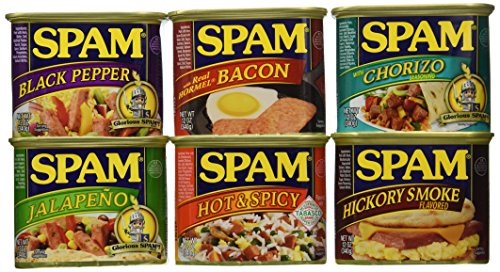 Spam Sampler 12oz Cans (Pack of 6 Different Flavors)