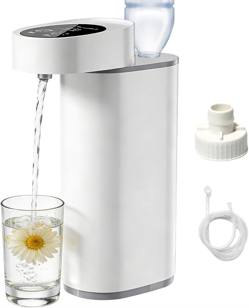 Hot Water Dispenser, 5 Temperature Settings (45°C-99°C), 3-Second Fast Heating, Compatible with Bottled and Tap Water