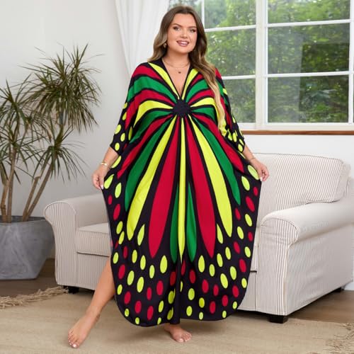 Image of Kaftan Dress for Women - Plus Size Caftan Maxi Beach Dress Moo Moos Loungewear, Swimsuit Cover Up for Beach, Pool or Vacation