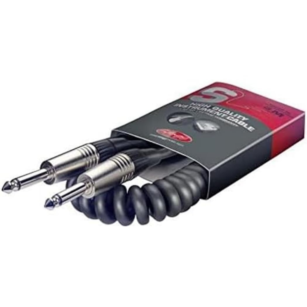 Stagg SGCC3 DL Coiled Instrument Cable - 3m