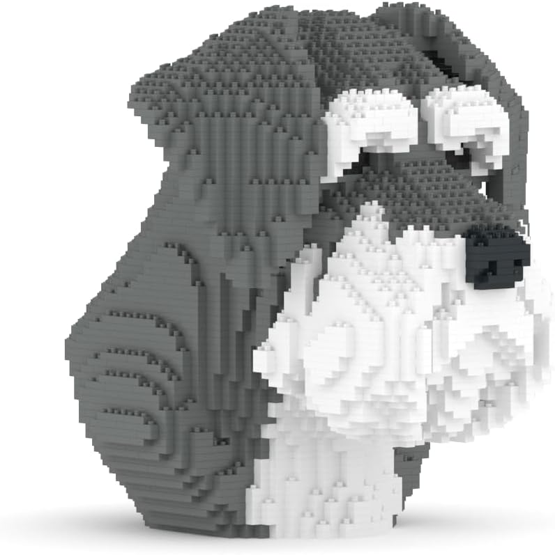 JEKCA Labrador Bust 01S | Dog Bust Plastic Building Blocks | Desk Decoration | Age 14+