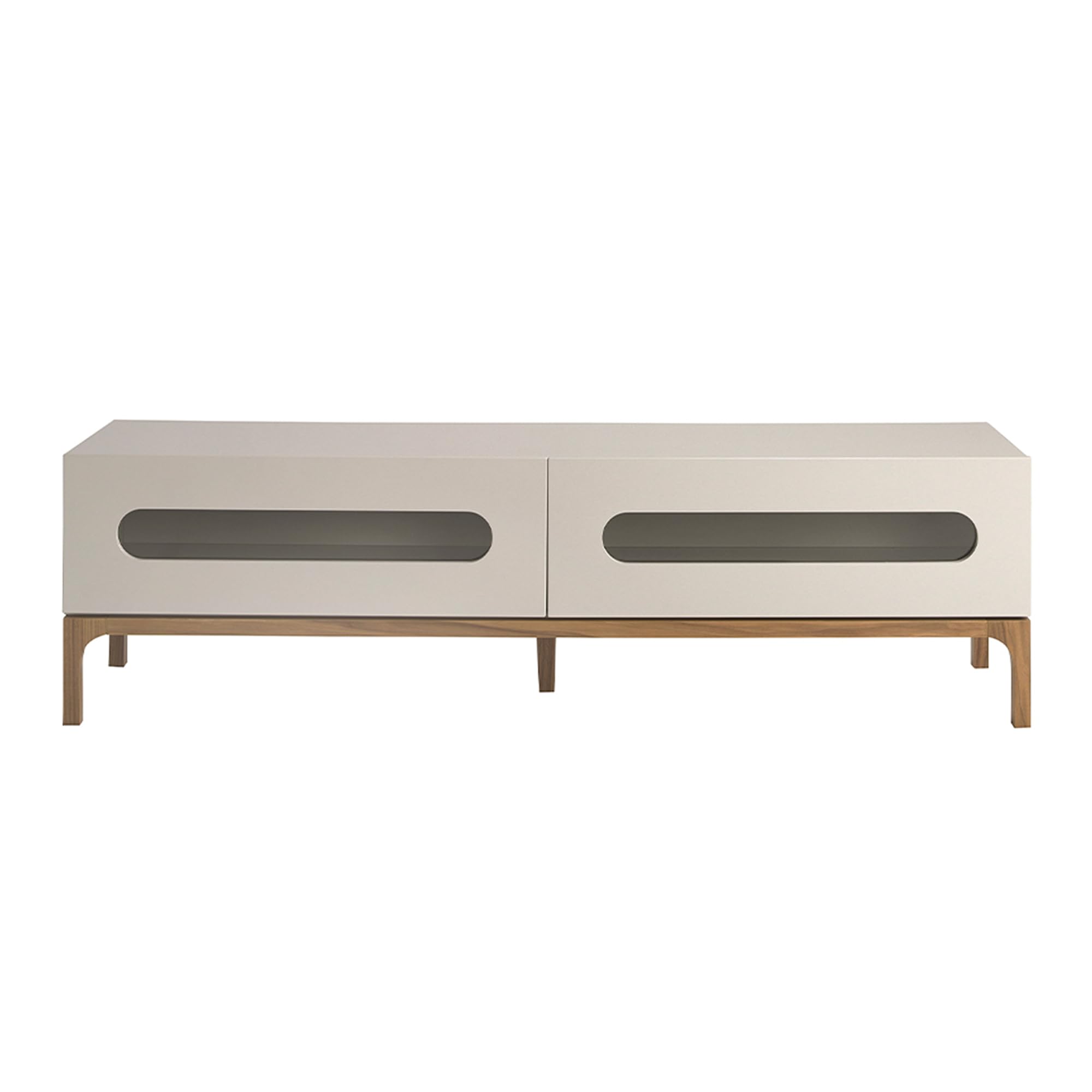 Ángel Cerdá - TV-Möbel aus Holz in Grau und Nussbaum mit Innenbeleuchtung - TV-Möbel aus Holz mit sanft schließenden Schubladen - modern, langlebig und funktionell - 180 x 41 x 51 cm