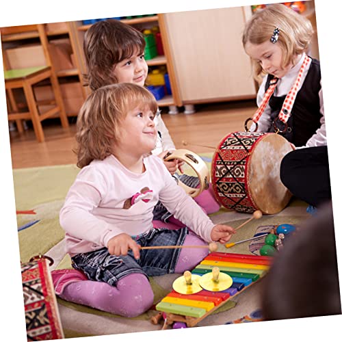 FAVOMOTO 2 Unidades Címbalo Cobre 10cm Instrumento Orff Mini Pratos De Dedo Tambor De Mão Tambor Fol