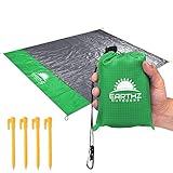 EARTHZ Pocket Blanket Waterproof, Compact Packable Blanket Outdoor - Small Portable Picnic Mat Waterproof for Beach, Travel, Festival, Hiking, Camping