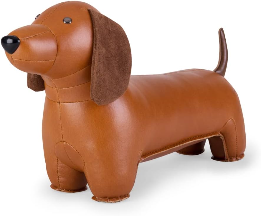 Zuny, Classic Series Bookend Tan for Shelves, Office Decorative- Teckel