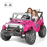 FUNTOK 24V 2 Seater Ride On Toys for Big Kids, XL 4WD Kid's...