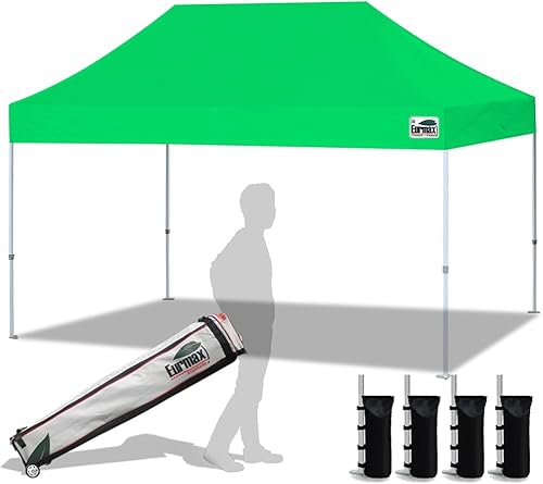 Miniatura 42 de Eurmax Toldo plegable para tienda de campaña de 10 x 10 pies, montura instantánea, uso comercial, con resistente bolsa con ruedas Blanco,Azul,Rojo