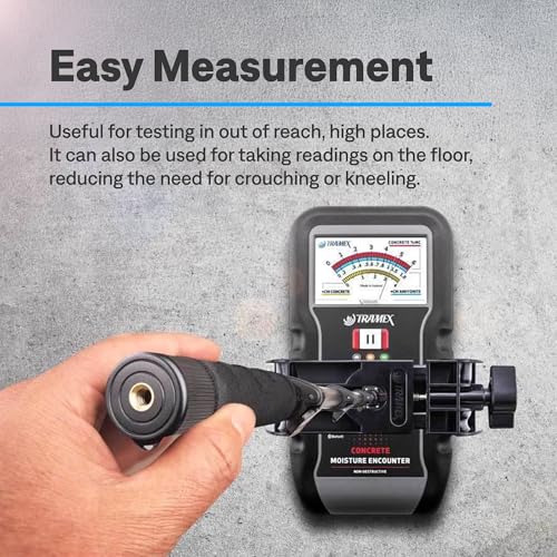 Image of Tramex Extension Handle & Clamp for the 5-Series Moisture Encounters | Use with Our MEX5, ME5, CMEX5, CME5 & Skipper 5 Wood, Drywall, Concrete & Marine Meters Only | Adjustable Tool for Measurement