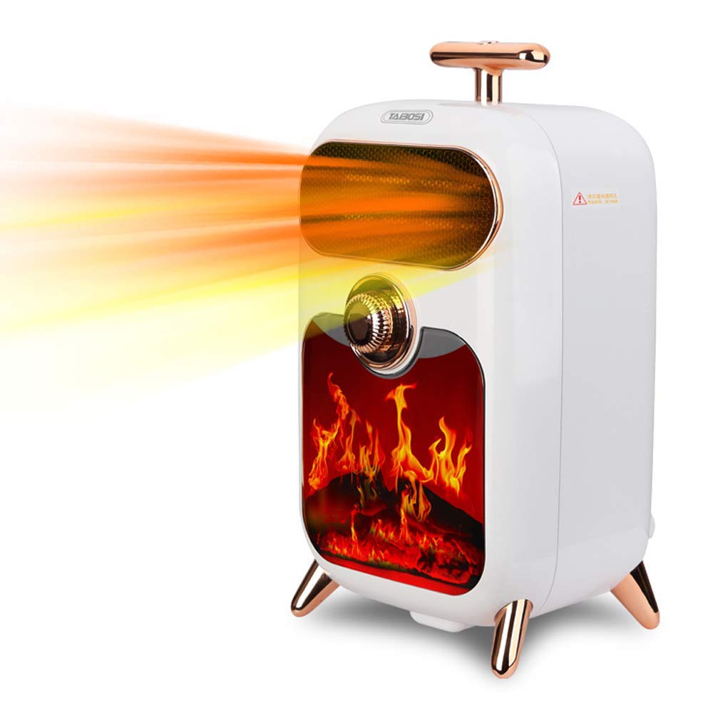 DBSCD Electric Stove Heater Fireplace Safety Cut-Out System 3 Heat Settings With Realistic Flame Effect Indoor Heater,bronze