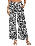 Elastischer Bund Hohe Taille,Floral bedruckt zeigt sich das Design mit dem weiten und geraden Beinverlauf gleichzeitig lässig und feminin