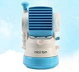 USB Water Fan, Portable Watering Misting Fan, Desktop Fan with Powerful Cooling Air, Mini Personal Fan for Table&Laptop (BLUE)