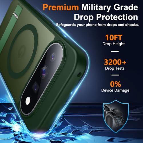 Image of SPIDERCASE Magnetic for Google Pixel 11 Case,with Stand,Green