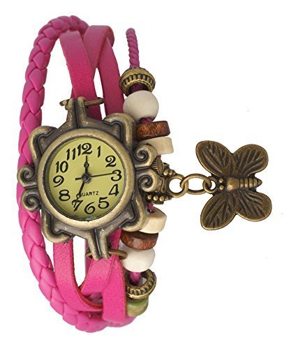 ITHANO - Leather Bracelet Analogue Pink Off-White Dial Womens Watch - PK001 (B079Y9TSMN) Amazon Price History, Amazon Price Tracker