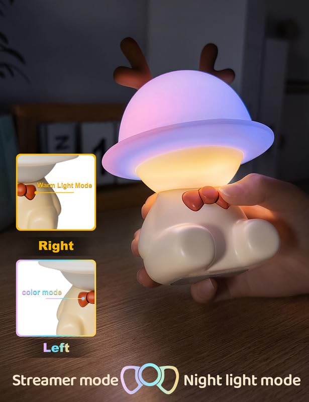 Lámpara de noche infantil recargable con control táctil miniatura 2