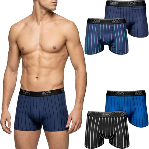Pesail Męskie bokserki bawełniane, 8 sztuk, szorty w stylu retro, rozmiar M-6XL, 8 x Mix 2, L