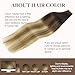 GOO GOO Tape in Hair Extensions Human Hair, 2/6/18 Balayage Brown to Dirty Blonde, 16inch 50g 20pcs, Thick Ends Straight Seamless, Invisible