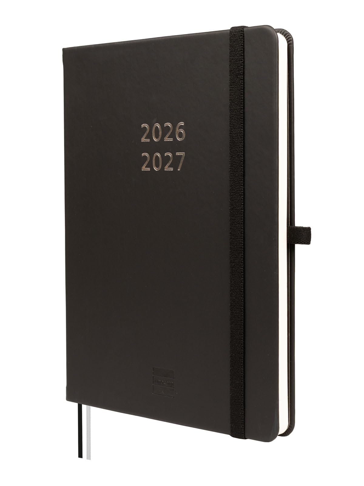 Finocam Mínimal Weekly Planner 18-Month | Weekly View Horizontal Layout · July 2026 to December 2027 | Black · International - Week-to-View Diary